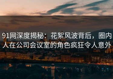 91网深度揭秘：花絮风波背后，圈内人在公司会议室的角色疯狂令人意外
