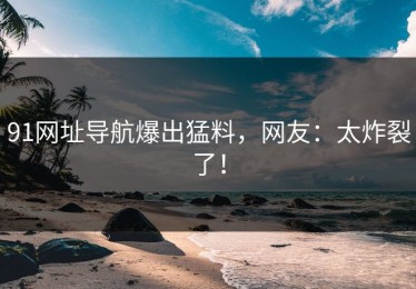 91网址导航爆出猛料，网友：太炸裂了！