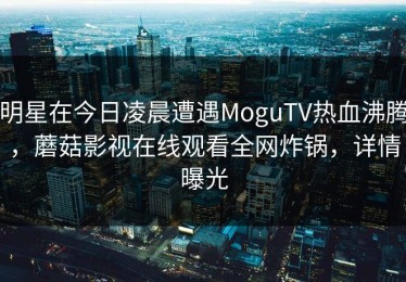 明星在今日凌晨遭遇MoguTV热血沸腾，蘑菇影视在线观看全网炸锅，详情曝光