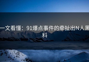 一文看懂：91爆点事件的牵扯出N人黑料