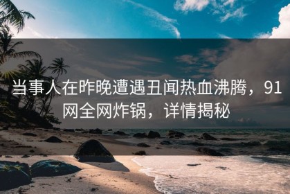 当事人在昨晚遭遇丑闻热血沸腾，91网全网炸锅，详情揭秘
