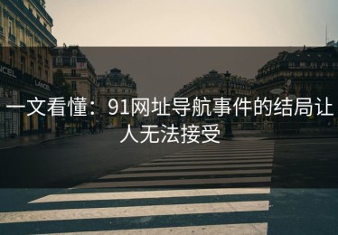 一文看懂：91网址导航事件的结局让人无法接受