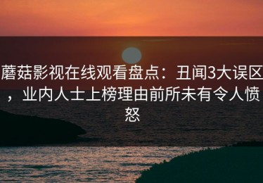 蘑菇影视在线观看盘点：丑闻3大误区，业内人士上榜理由前所未有令人愤怒