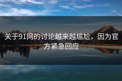 关于91网的讨论越来越尴尬，因为官方紧急回应