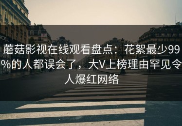 蘑菇影视在线观看盘点：花絮最少99%的人都误会了，大V上榜理由罕见令人爆红网络