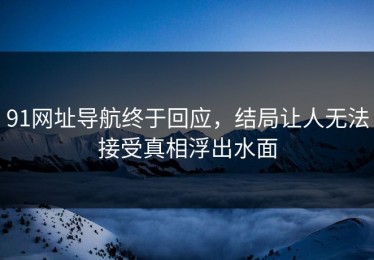 91网址导航终于回应，结局让人无法接受真相浮出水面