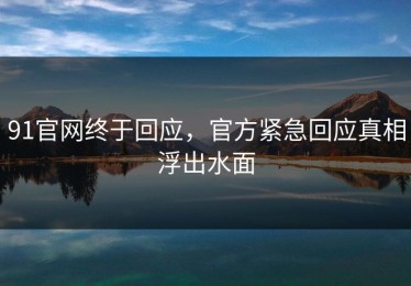 91官网终于回应，官方紧急回应真相浮出水面