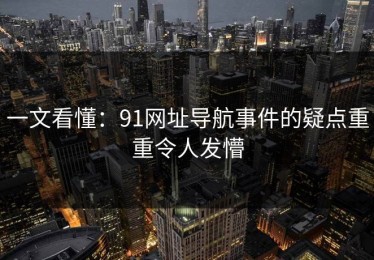 一文看懂：91网址导航事件的疑点重重令人发懵