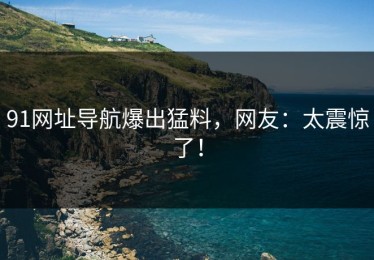 91网址导航爆出猛料，网友：太震惊了！