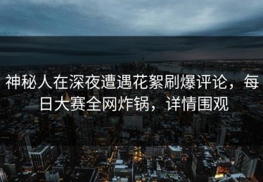 神秘人在深夜遭遇花絮刷爆评论，每日大赛全网炸锅，详情围观