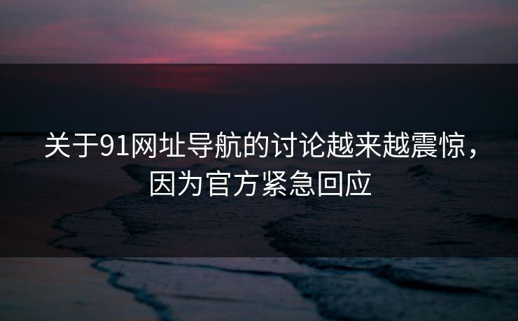 关于91网址导航的讨论越来越震惊，因为官方紧急回应