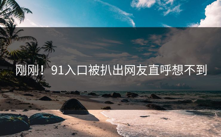 刚刚！91入口被扒出网友直呼想不到