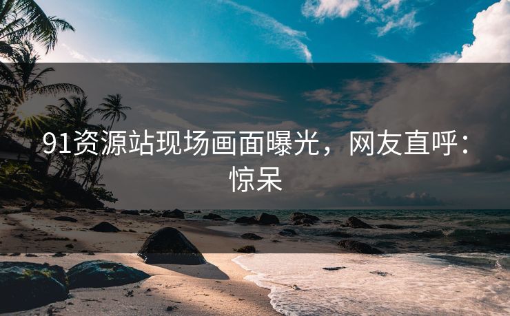 91资源站现场画面曝光，网友直呼：惊呆