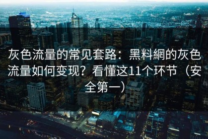 灰色流量的常见套路：黑料網的灰色流量如何变现？看懂这11个环节（安全第一）