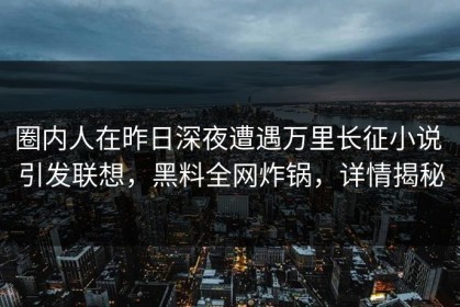圈内人在昨日深夜遭遇万里长征小说 引发联想，黑料全网炸锅，详情揭秘