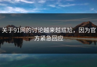 关于91网的讨论越来越尴尬，因为官方紧急回应