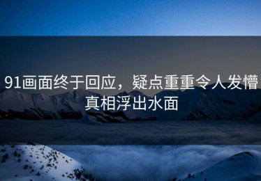91画面终于回应，疑点重重令人发懵真相浮出水面