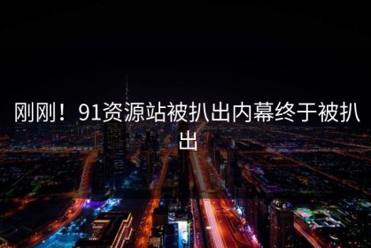刚刚！91资源站被扒出内幕终于被扒出