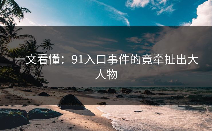 一文看懂：91入口事件的竟牵扯出大人物