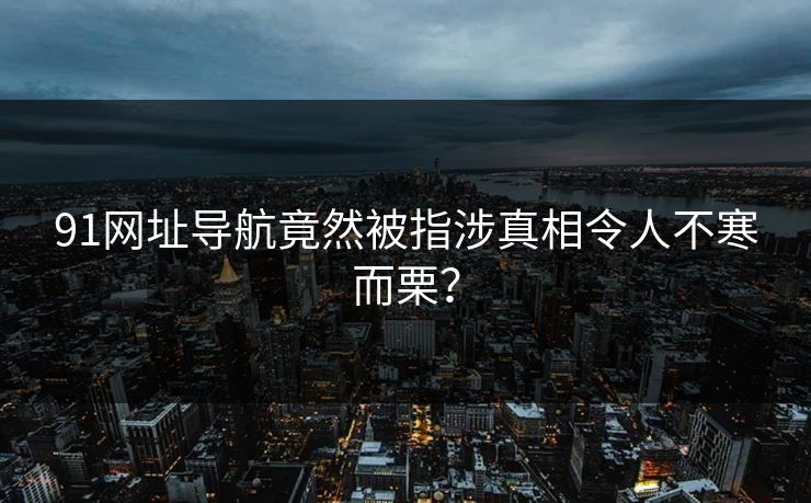 91网址导航竟然被指涉真相令人不寒而栗？
